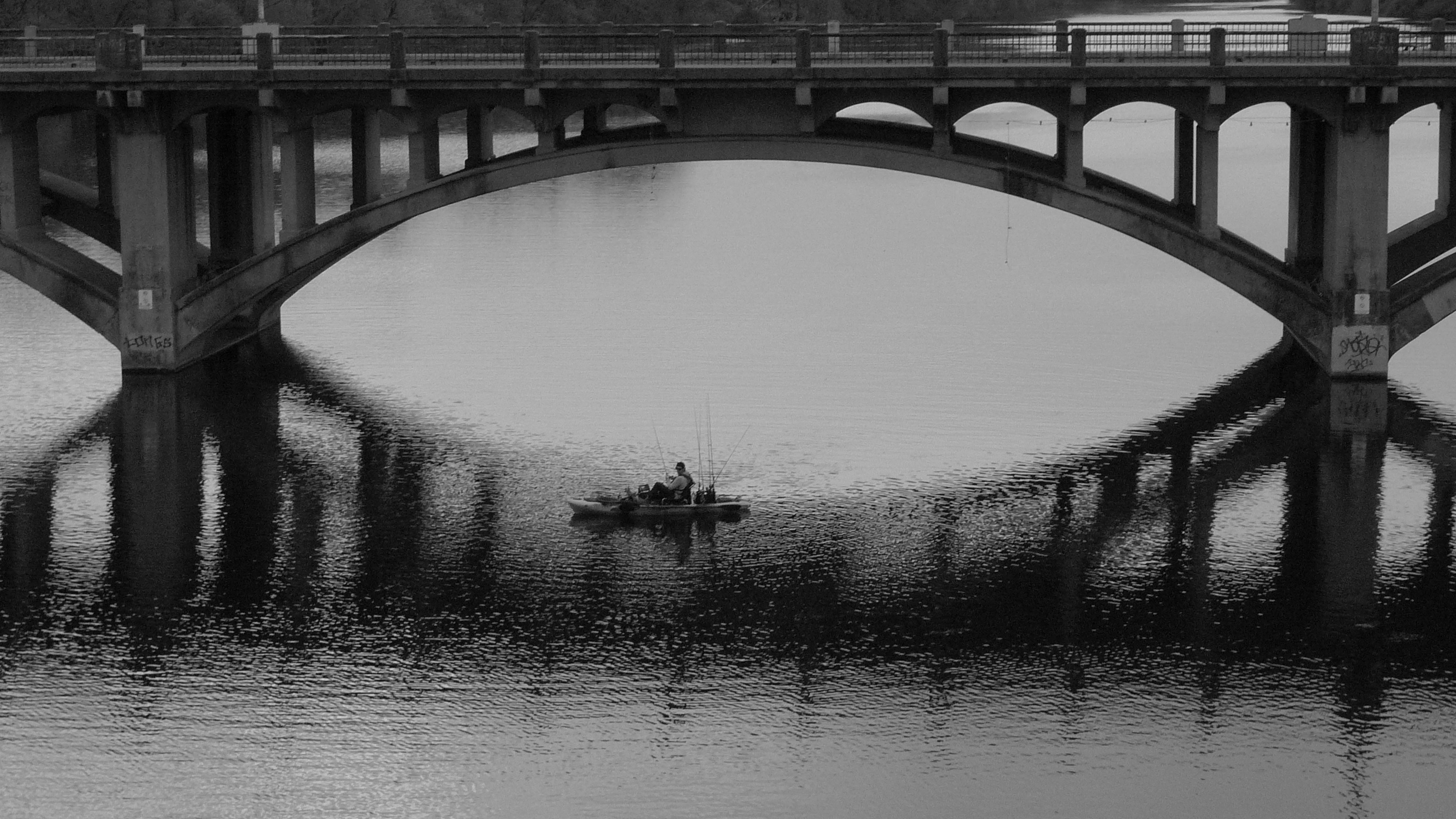 bridge with boat underneath